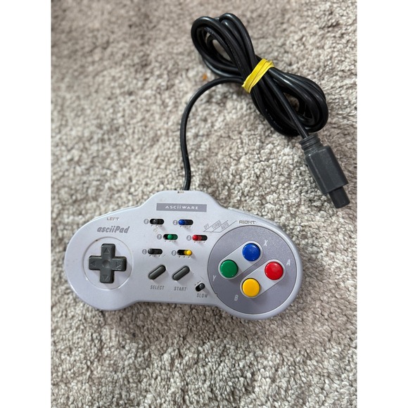 AsciiPad ASCIIWARE SNES Super Nintendo Controller Tested Working Gray - Picture 1 of 1